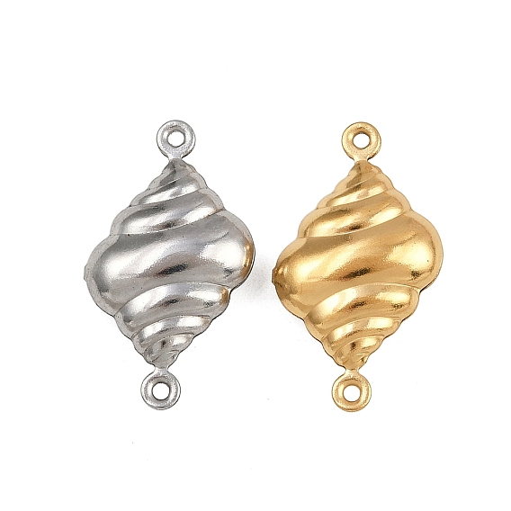 304 подвески из нержавеющей стали, звенья в форме спиральной раковины, ионное покрытие (ip)