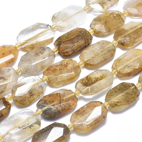 Натуральные дендритные кварцевые нити, граненые, овальные