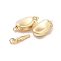 Oval Brass Box Clasps, for Jewelry Making