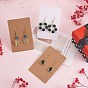 200Pcs 2 Colors Rectangle Cardboard Jewlery Display Cards, Used For Necklace and Earring