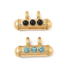 Драгоценный камень подвески, 304 подвески-колонны из нержавеющей стали, вакуумное покрытие pvd, реальный 18 k позолоченный