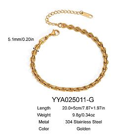 Браслеты из нержавеющей стали для унисекс, золотые