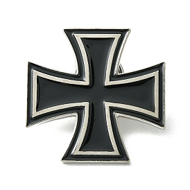 Alloy Brooches, Enamel Pins, for Backpack Cloth, Cross