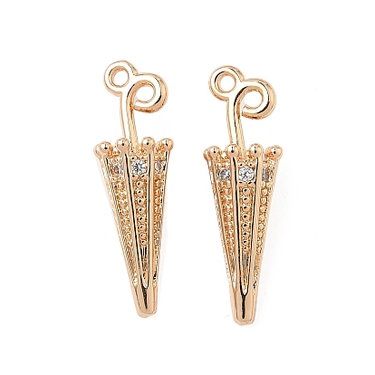 Латунные микро проложить кубического циркония подвески, зонтик