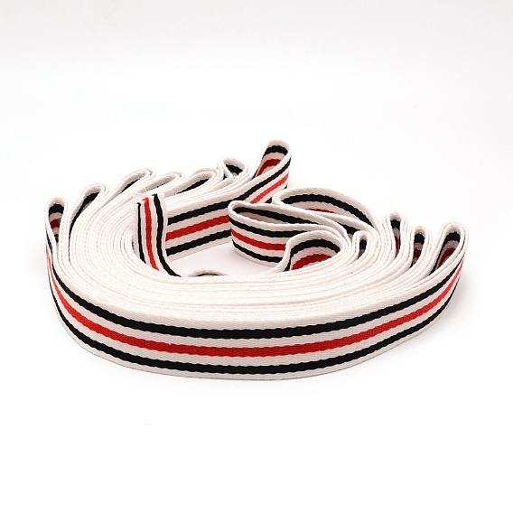 Polyester Braid Ribbon, Flat, Stripe Pattern, Garment Accessories