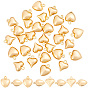 30 piezas 2 estilos 304 colgantes de acero inoxidable, encanto del corazón, revestimiento de iones (ip)