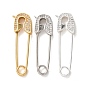 Латунные микропаве прозрачные подвески с фианитом, подвески-скрепки