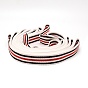 Polyester Braid Ribbon, Flat, Stripe Pattern, Garment Accessories