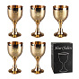 Tarot Theme Brass Cups, Wicca Rite Goblet Display Decoration, for Home Decoration