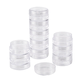 Récipients de stockage de perles en matière plastique, colonne, 5 flacons, 3.9x10.5 cm
