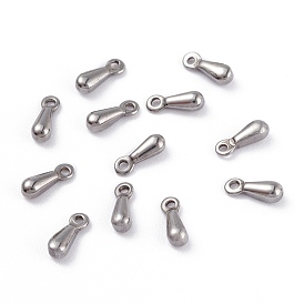304 Stainless Steel Charms, Chain Extender Drop, Teardrop