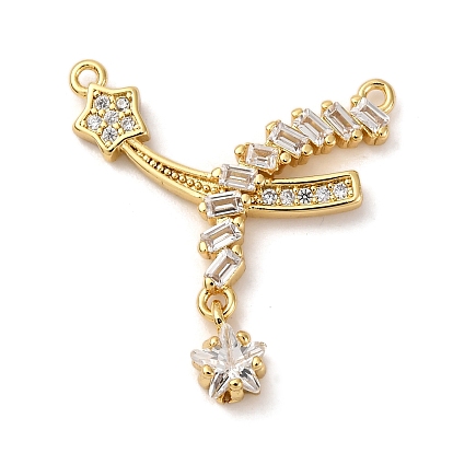 Латунные микро проложить кубического циркония подвески, звезда, долговечный, без кадмия и без свинца, стойки покрытие