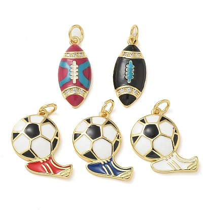 Подвески из латуни с эмалью в стойку, с целью перехода в кольце, долговечный, без свинца и без кадмия, реальный 18 k позолоченный