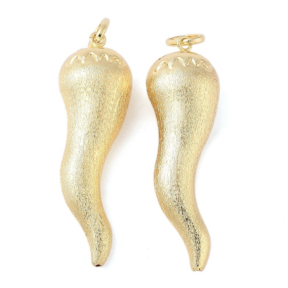 Латунные большие кулоны, долговечный, без свинца и без кадмия, рог изобилия / итальянский рог корничелло амулеты