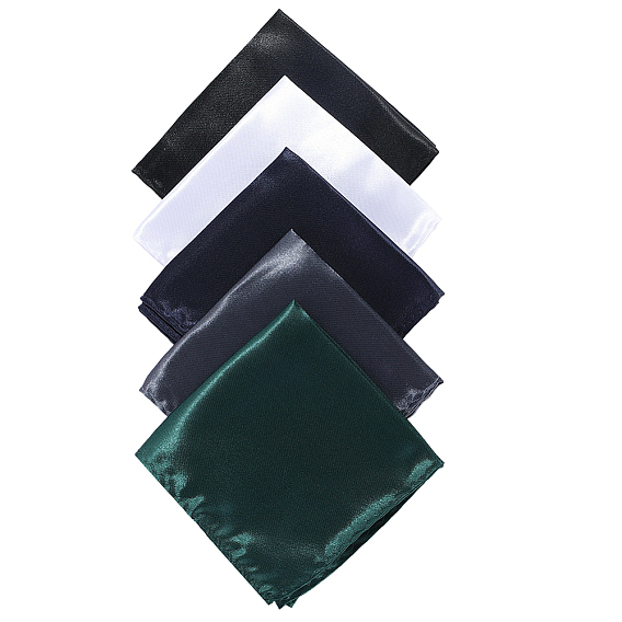 5 шт 5 цвета полиэстер карманное полотенце аксессуары, для мужского делового костюма, предварительно сложенный носовой платок