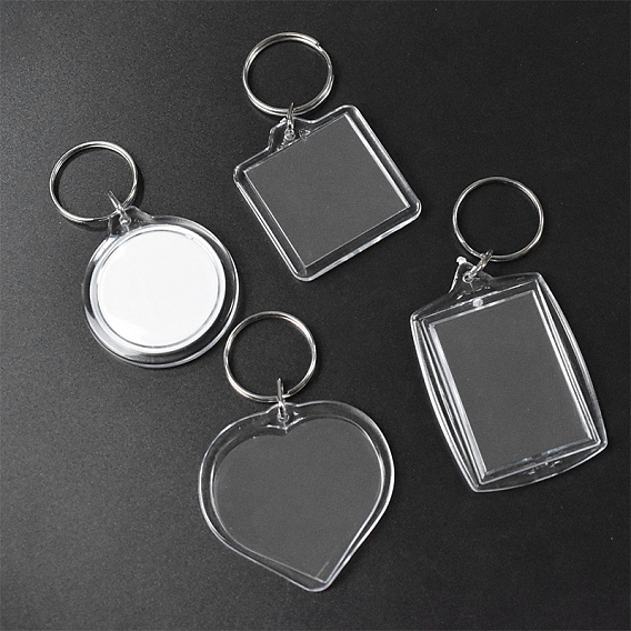 Акриловые заготовки брелоков, с застежкой из цинкового сплава