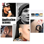 Unicraftale 12Pcs 6 Colors 316 Surgical Stainless Steel Screw Ear Gauges Flesh Tunnels Plugs
