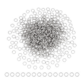 500шт., не тускнеют 304 разъемные кольца из нержавеющей стали, кольца с двойной петлей