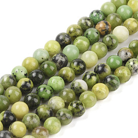 Natural Serpentine Beads Strands, Round