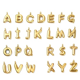 304 Подвески в виде букв алфавита из нержавеющей стали с ионным покрытием (IP), подвески с буквой az~z