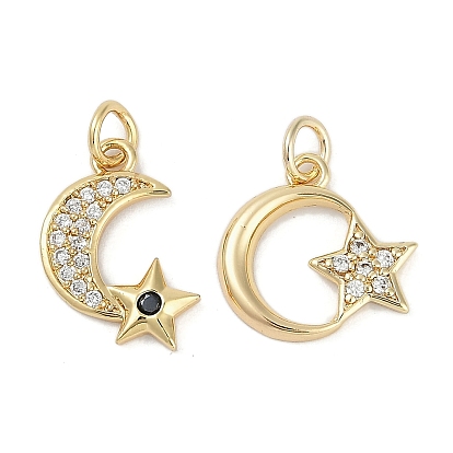 Стойка металлическая латунная микропрофилированная кубическая циркония подвески, без свинца и без кадмия, долговечный, обереги луны и звезд, с целью перехода в кольце