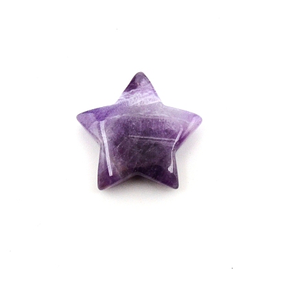Natural Amethyst Beads, No Hole, Star