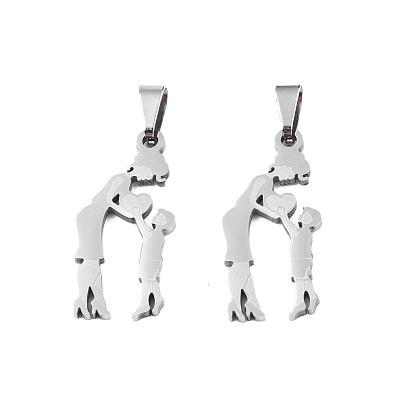 201 Stainless Steel Pendants, Laser Cut, Human