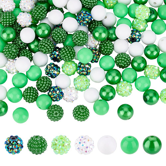 Наборы бисера своими руками, в том числе акриловые бусины, Бусины со стразами из смолы, абс пластиковые жемчужные бисера