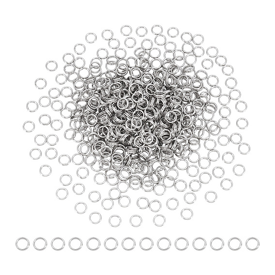 500шт., не тускнеют 304 разъемные кольца из нержавеющей стали, кольца с двойной петлей