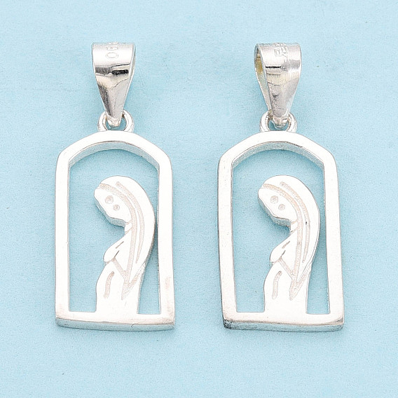 925 арочная форма из стерлингового серебра с подвесками из натурального серебра, религия прелести, с кнопкой на поруки