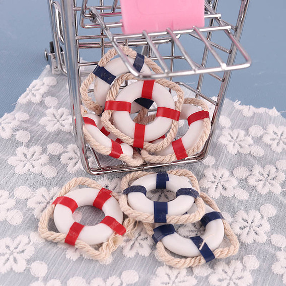 Пластиковые миниатюрные украшения в форме спасательного круга, аксессуары для домашнего кукольного домика с микро-ландшафтом, притворяясь опорными украшениями