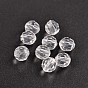 Transparent Acrylic Beads, Clear Faceted Round