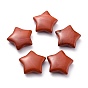 Natural Red Jasper Beads, No Hole, Star