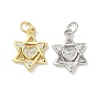 Латунные микро проложить кубического циркония подвески, звезда Давида, с целью перехода в кольце, долговечный, без кадмия и без свинца, стойки покрытие