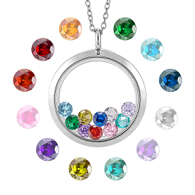 Комплекты украшений для самодельных медальонов и ожерелий, в том числе 304 подвески-медальоны из нержавеющей стали и ожерелья из цепочек, кубического циркония кабошоны