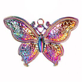 Alloy plated colorful big butterfly pendant necklace 45cm pieces pendant diy e-commerce only