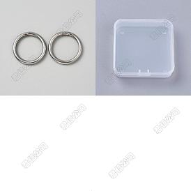 20pcs 304 anneaux de jonction fermés en acier inoxydable, ronde