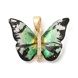 Стойка гальваническое покрытие лист латунь акриловые подвески, бабочки прелести, с целью перехода в кольце, без кадмия, без никеля и без свинца, реальный 18 к глод