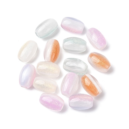 Непрозрачная смола с блестками, европейские бусины, ствол большие шарики отверстия