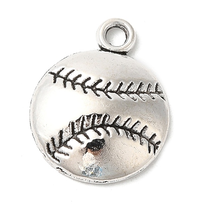 Tennis Tibetan Style Alloy Pendants, Sports Charms, Cadmium Free & Lead Free, 18x14.5x3.5mm, Hole: 2mm, about 770pcs/1000g