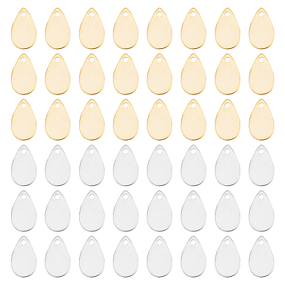 60 шт 2 цвета латунные подвески, слеза