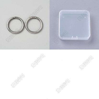 20pcs 304 anneaux de jonction fermés en acier inoxydable, ronde