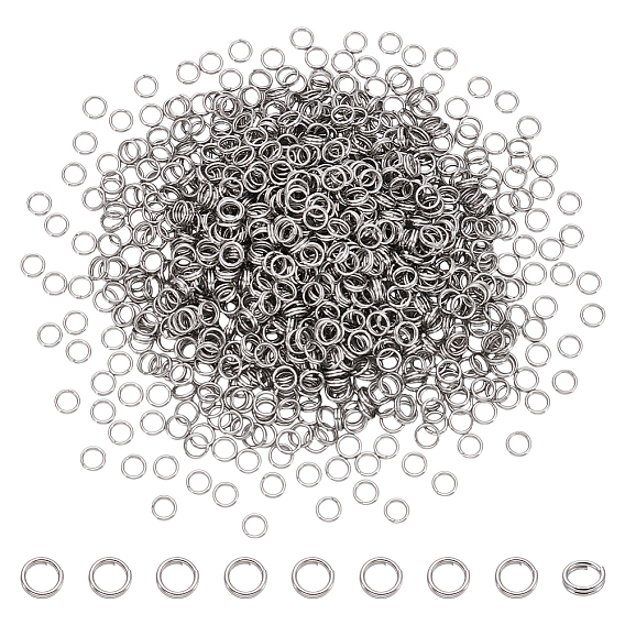 1000шт 304 разъемные кольца из нержавеющей стали, кольца с двойной петлей