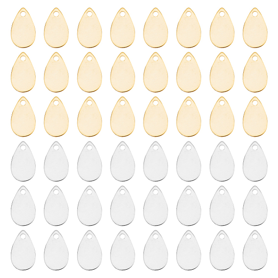 60 шт 2 цвета латунные подвески, слеза