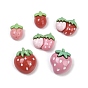 Непрозрачные кабошоны из смолы, клубника