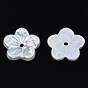 Perles d'imitation en plastique abs galvanisées, fleur