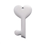 304 Stainless Steel Pendants, Stamping Blank Tag, Heart Key