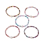 8mm Faceted Round Natural Agate(Dyed & Heated) Beaded Stretch Bracelets, Natural Cultured Freshwater Pearl Bracelets for Women