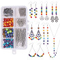 DIY Necklace Making, with Mixed Material Beads, Tibetan Style Pendants, Brass Cable Chains and Iron Pin