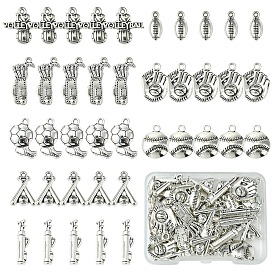 40 шт 8 стили подвески из сплава в тибетском стиле, спортивная тема